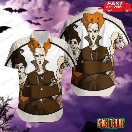 Retro Movie Hocus Pocus Halloween Hawaiian Shirt