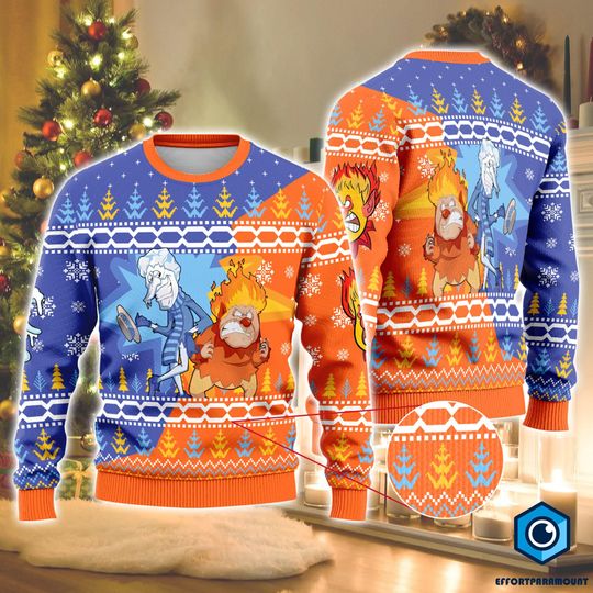 Discover Heat Miser and Snow Miser Ugly Christmas Sweater, A Year Without A Santa Claus Christmas Sweater, Miser Brothers Sweater, Christmas Movie