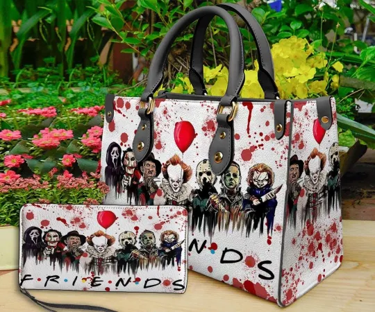 Discover Personalized Horror Halloween Leather Handbag & Wallet, Horror Leather Bag,