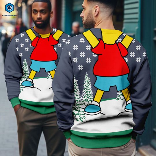 Bart Simpsons Ugly Xmas Sweatshirt | The Simpsons Ugly Sweater | Simpsons Family Xmas Sweatshirt | Simpson Ugly Sweater