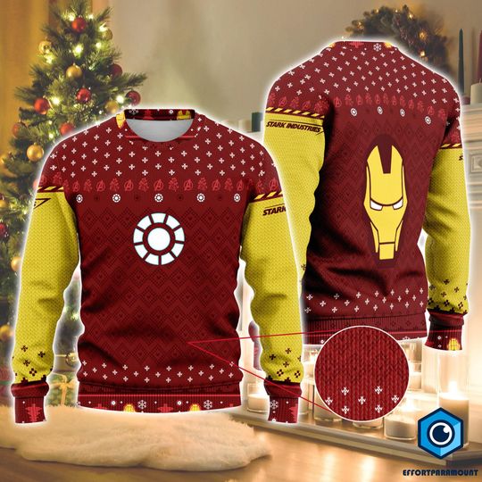 A Very Tony Stark Iron Man Ugly Sweater Christmas | Avengers Christmas Sweatshirt | Superhero Xmas Sweatshirt | Christmas Gift