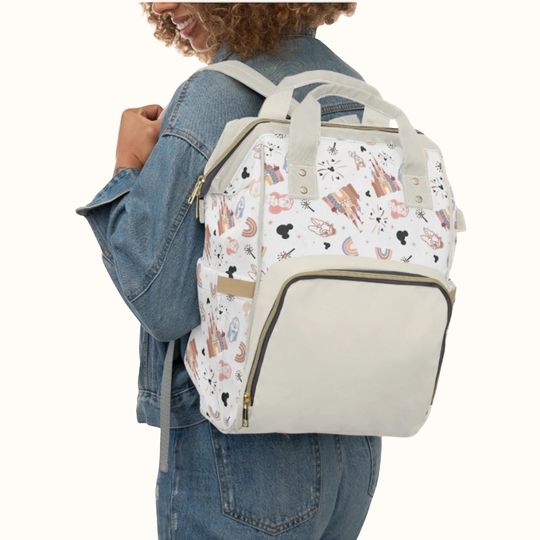 Discover Disney Castle Mickey Diaper Backpack, Disney Diaper Bag