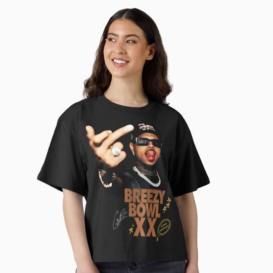 Discover Chris Brown Retro T-Shirt, Middle Finger Design, Breezy Bowl XX 2025 Music Gifts