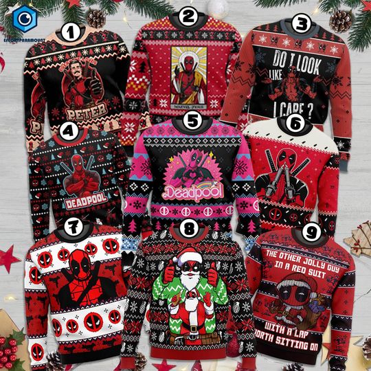 Deadpool and Wolverine Ugly Christmas Sweater, Beties Friends Deadpool Sweater, Christmas Gifts, Wolverine Sweater, Deadpool Christmas Shirt