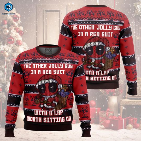 Discover Deadpool Jolly Red Guy Ugly Christmas Sweater, Deadpool Christmas Sweater, Superhero Christmas Sweater, Ugly Christmas Gift, Christmas Party