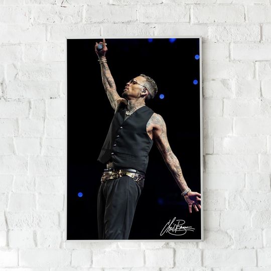 2025 Breezy Bowl XX Poster Unframed - Chris Brown Tour Fan Art - Hip Hop R&B Music Wall Decor