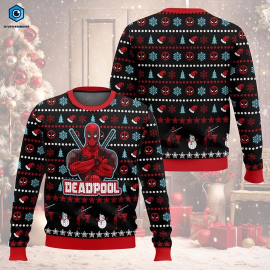 Discover Deadpool Ugly Christmas Sweater, Deadpool Christmas Shirt, Christmas Xmas Gifts, Superhero Christmas Sweater, Merry Christmas