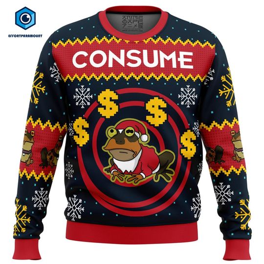 Futurama Ugly Christmas Sweatshirt | Hypnotoad Consume Ugly Sweater | American Sitcom Ugly Xmas Sweatshirt | Gamer Gift | Futurama Gift