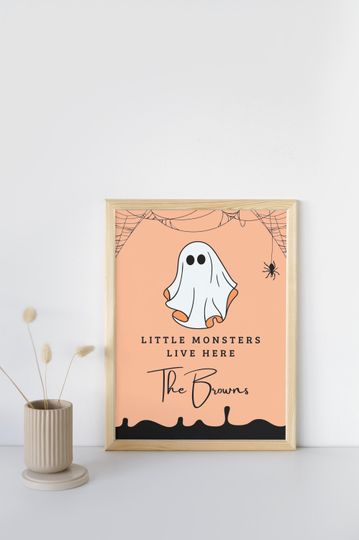 Discover 3 Halloween Posters | Printable Custom Name Halloween Poster | Spooky Haunted Wall Art | Personalized Family Name Halloween poster