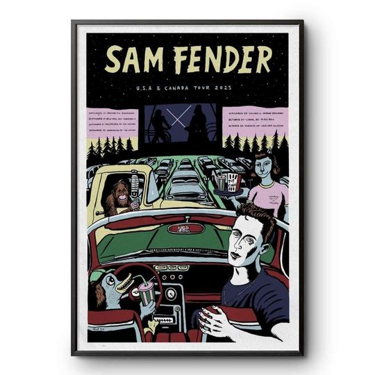 Discover Sam Fender 2025 USA & Canada Tour Concert Poster