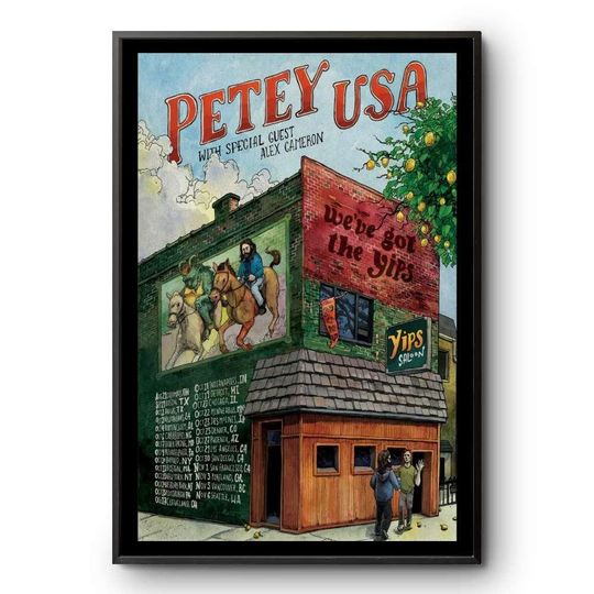 Discover Petey USA Tour 2025 Alex Cameron Concert Poster Premium Matte Vertical Print