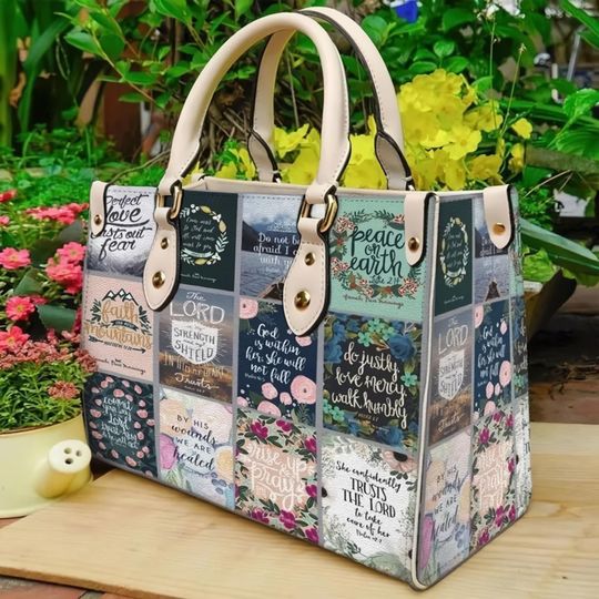 Discover Vintage Bible Women Leather Handbag, Lover The Bible Handbag, Leather Bag, Shopping Bag
