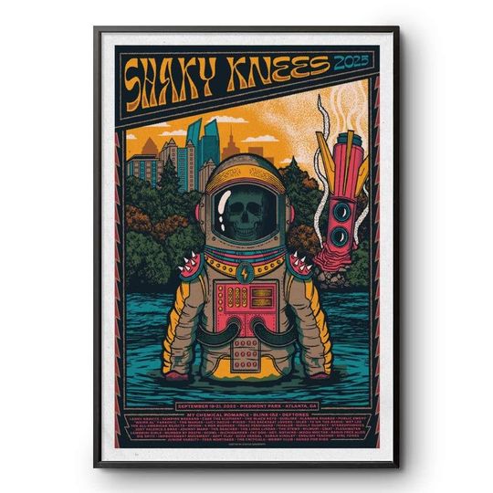 Shaky Knees Festival 2025 Poster Atlanta GA My Chemical Romance Vertical Poster