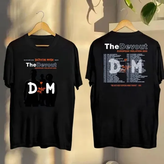 Discover Depeche Mode The Devout European Violation 2025 Tour Unisex Tee