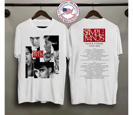 Discover Simple Minds Merch Alive And Kicking Tour 2025 T-Shirt,