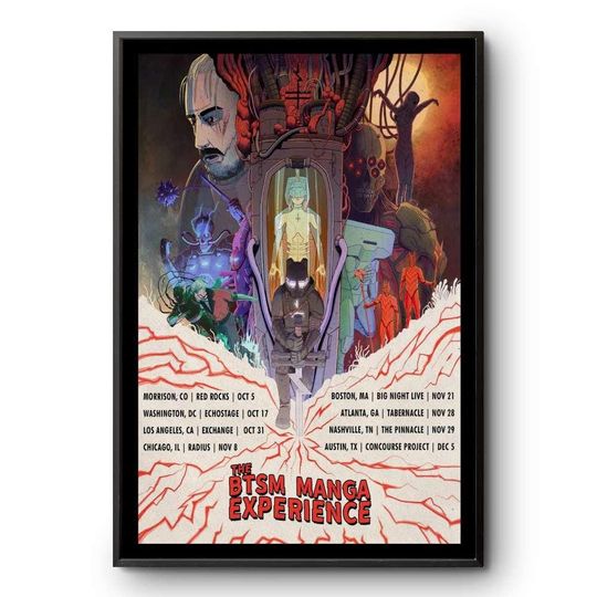 Discover BTSM Manga Experience 2025 Tour Poster Print Red Rocks Echostage