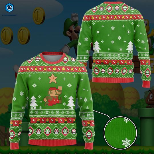 Discover Super Mario Ugly Christmas Sweater, Super Mario Bros Christmas Sweater, Mario Ugly Christmas Sweater, Christmas Xmas Gifts