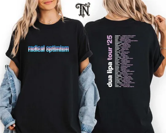 Discover Dua Lipa Radical Optimism Dated Tour 2025 Double Sided T-Shirt