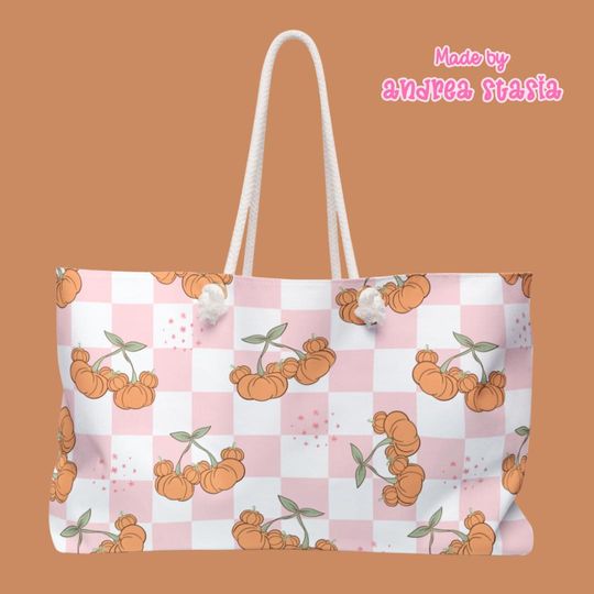 Discover Pumpkin Cherries Weekender Bag, Disney World Travel Bag