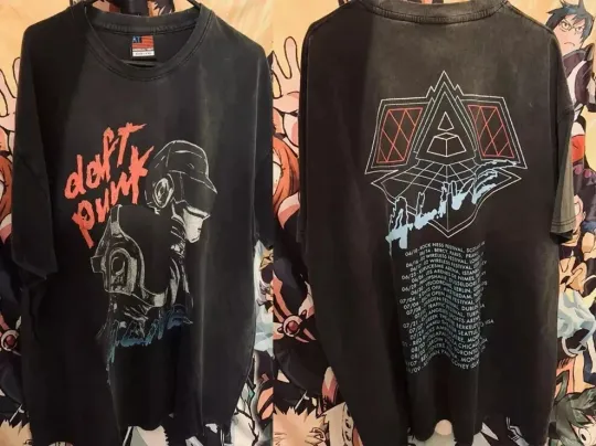 Discover Daft Punk Shirt, Daft Punk Alive Tour Black T-shirt