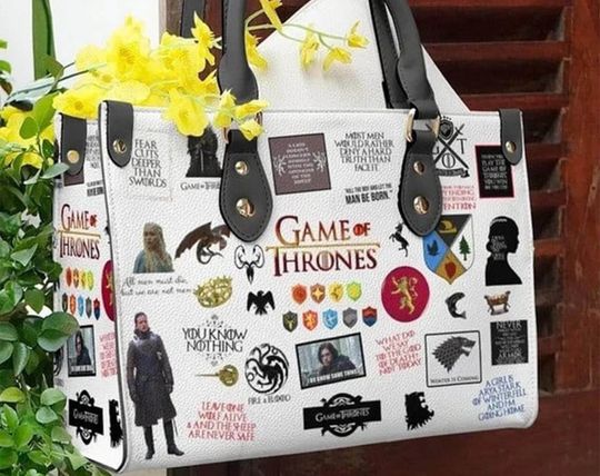 Vintage Game Of Thrones Lover Women Leather Handbag, Lover Game Of Thrones Handbag