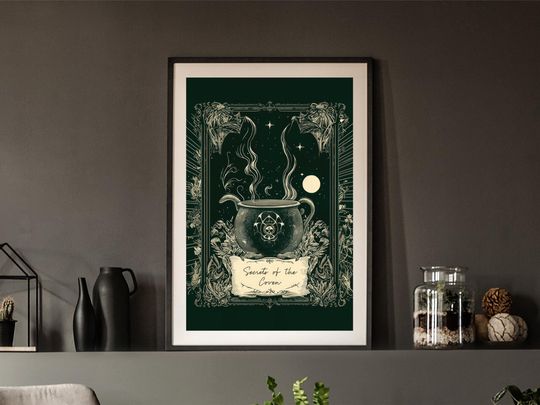 Discover Spooky Halloween Art Poster, Dark Academia Halloween Gallery Wall