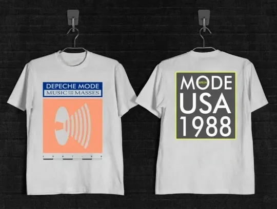 Discover Depeche Mode 1988 Music for the Masses Tour 2 sides heavy cotton Comfort T Shirt