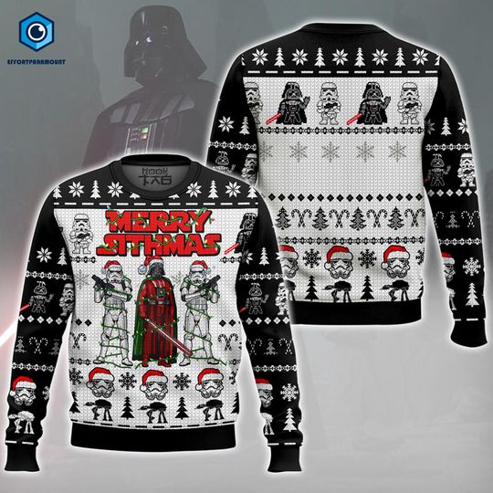 Stormtrooper Darth Vader Merry Sithmas Ugly Sweater, Darth Vader Christmas Sweater, Starwar Christmas, Family Christmas Shirt,Christmas Gif