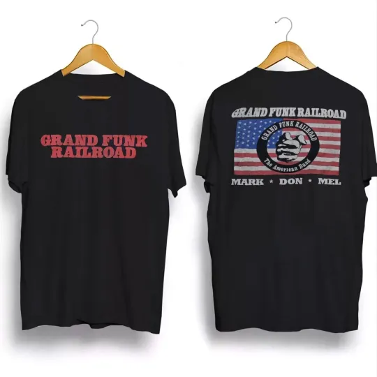 Discover Grand Funk Railroad The American Band Tour Flag T Shirt Full Size S-5XL