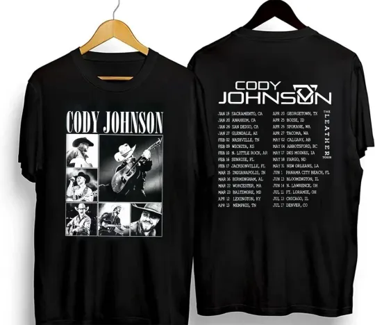 Discover Cody Johnsonn Tour 2025 The Leather Tour Country Music T-Shirt