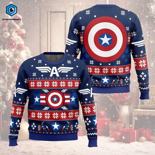 Winter Soldier Christmas Ugly Sweater, Captain America Christmas Sweater, Avengers Christmas Sweater, Family Christmas Shirt, Christmas Gift