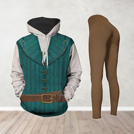 Disney Flynn Rider Costume Cosplay, Tangled Hoodie, Leggings For Women, Rapunzel Costume, Disney Prince Hoodie, Halloween Gift For Him