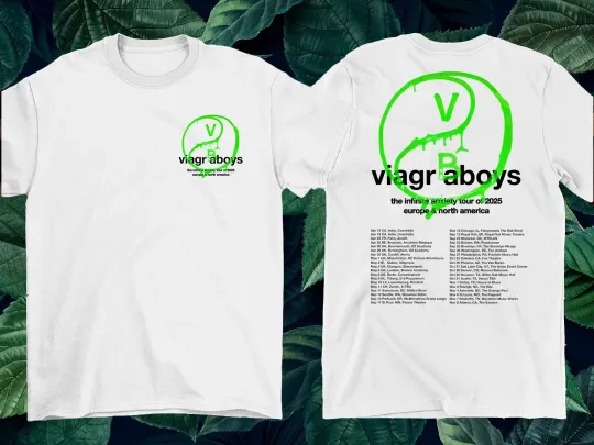 Discover 2 Sides Viagra Boys 2025 Infinite Anxiety Tour Shirt White Unisex S-5XL