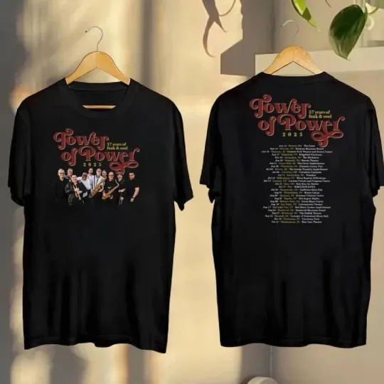 Discover Tower Of Power 57 Years Of Funk & Soul Tour 2025 T-shirt