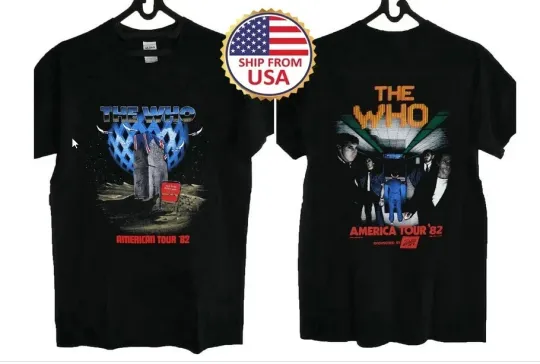 Discover Vintage 1982 The Who - American Concert Tour Rare T-Shirt S-5XL