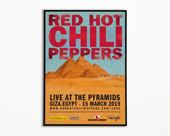 Red Hot Chili Peppers Live in Giza Concert Poster