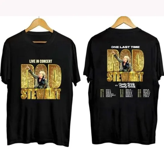 Rod Stewart One Last Time Tour 2025 Concert T-Shirt