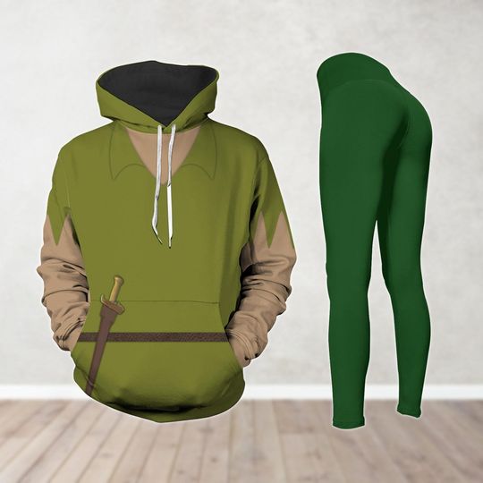 Peter Pan Cosplay Costume, Peter Pan Hoodie, Flying Fairy Shirt, Leggings For Women, Disney Cartoon Movie Shirt, Halloween Gifts