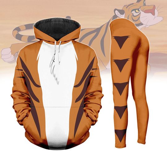 Discover Halloween Rajah Costume Hoodie, Women Leggings, Disney Aladdin Cosplay Costume, Animal Kingdom Shirt, Disneyworld Shirt, Jasmines Tiger
