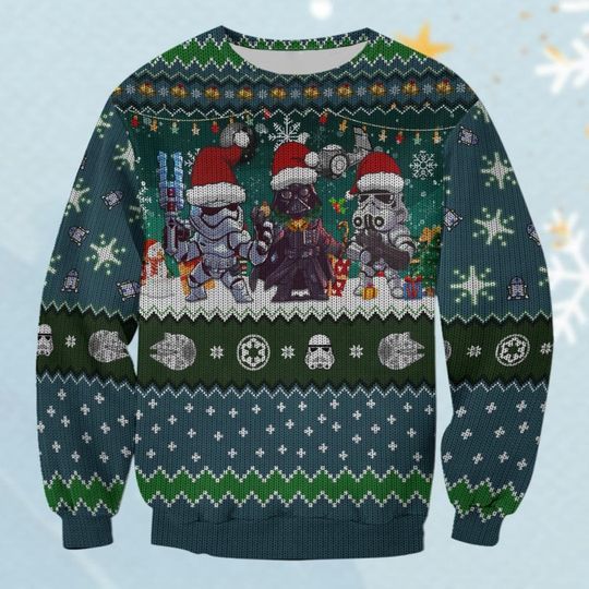 Star Wars Christmas Ugly Sweater, Darth Vader Sweater, Star Wars Xmas Sweater, Sweater Men, Movie Sweater, Disney Christmas Sweater