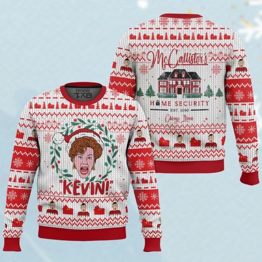 Kevin McCallister Ugly Sweater, Home Alone Kevin Sweater, Home Alone Christmas Ugly Sweater, Retro Xmas Movie Gift, Gift For Mom