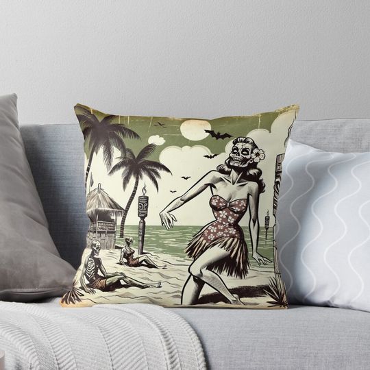 Discover Zombie Tiki Party Pillow