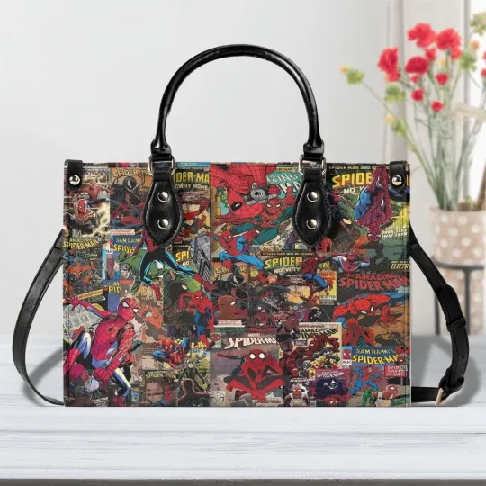 Discover Comic Style Superhero Handbag, Vintage Graphic Bag for Women