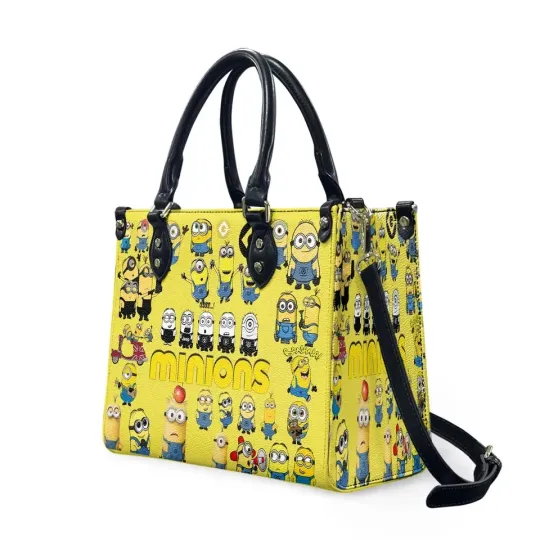 Discover Minions Women Leather HandBag, Vintage Minions Bags