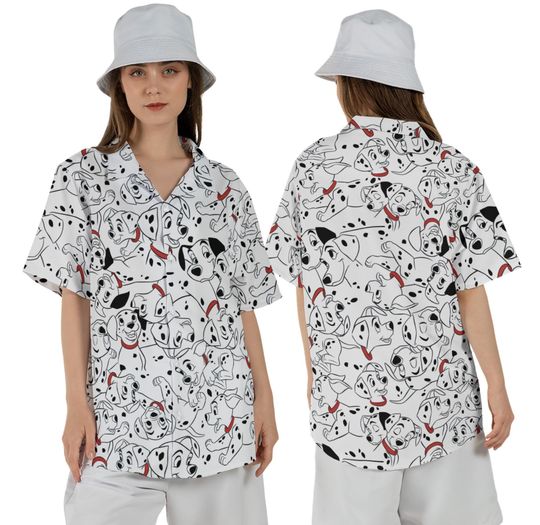 Discover Unisex Disney 101 Dalmatians Hawaiian Shirt, Pongo And Perdita Dalmatian Disney Hawaii Shirt, Disneyland Family Trip, Disney Dog Lover Shirt