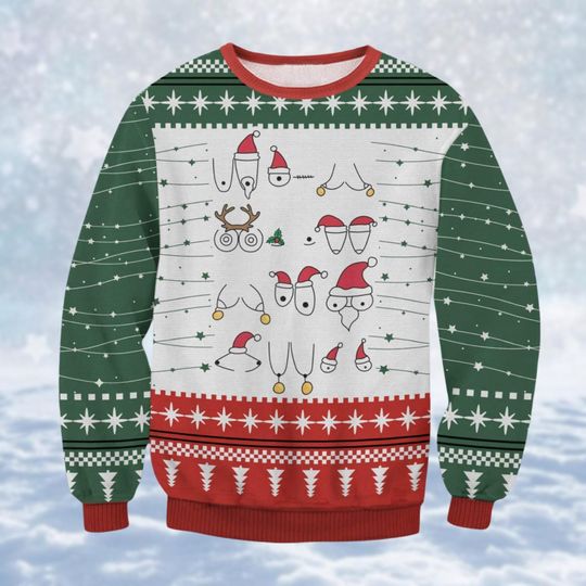 Discover Funny Christmas Ugly Sweater, Tities Christmas Sweatshirt, Humorous Holiday Sweater, Family Christmas Shirt, Winter Shirt, Gift For Her