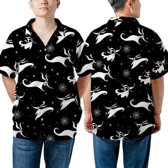 Discover Unisex Disney Zero Dog Nightmare Before Christmas Hawaiian Shirt, Mickey's Not So Scary Halloween Night Party Hawaii Shirt, Family Matching