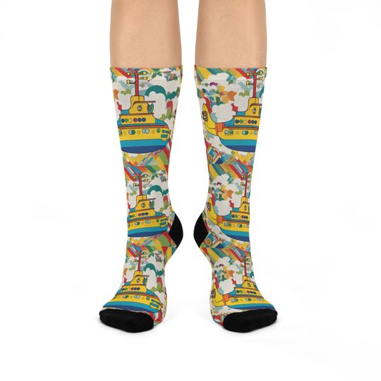 Discover The Beatles Yellow Submarine Cushioned Crew Socks