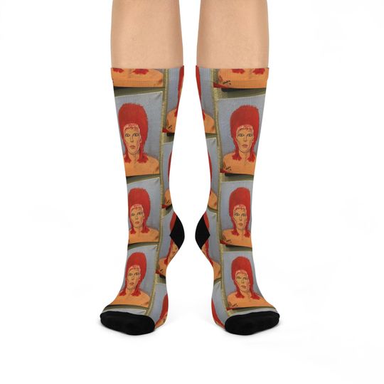 Discover Original Art David Bowie Cushioned Crew Socks