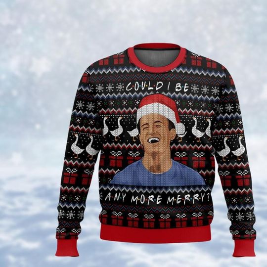 Discover Christmas Friends Ugly Sweater, Chandler Bing Christmas Sweater, 90S Tv Series Christmas Shirt, Vintage Ugly Sweater, Gift For Fan